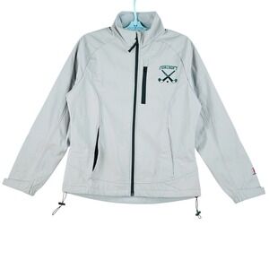 Boathouse Sport Women's Grey Jacket Size Medium Full Zip FOXCROFT